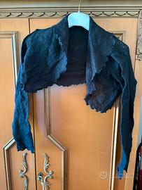 Coprispalle Nero in Maglia Lavorata