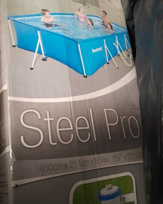Bestway piscina in Tubolare d'acciaio 400x211x81