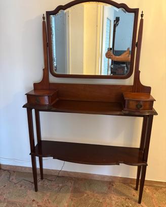 ANTICA TOILETTE INGLESE IN MOGANO