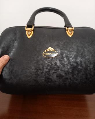 borsa a bauletto Piero Guidi colore nero 