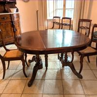 tavolo noce allungabile con 3 prolunghe