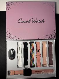 Smartwatch Professionale Rosa con 7 cinturini