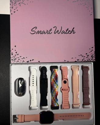 Smartwatch Professionale Rosa con 7 cinturini