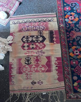 Kilim Antico Tessuto a Mano - Motivi Geometric