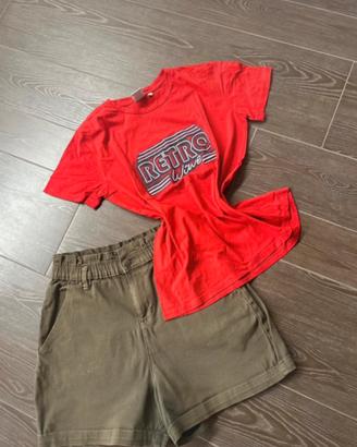 Abbinata pantaloncini e t-shirt donna