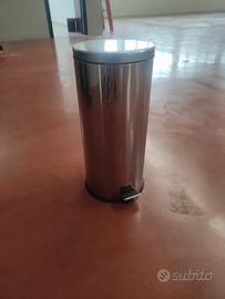 pattumiera/bidone 30lt in acciaio a pedale