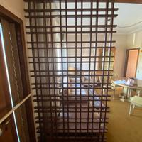 parete d’arredo in legno a quadri anni 70