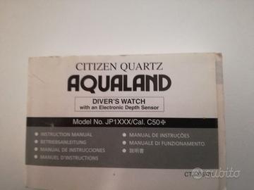 CITIZEN ACQUALAND  manuale orologio ORIGINALE