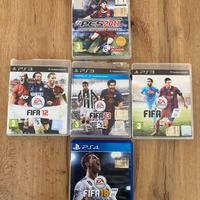 Lotto 5 giochi calcio fifa pes playstation ps3 ps4