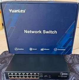 Switch PoE 16 porte Gigabit+2SFP-YuanLey-comenuovo