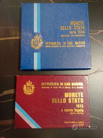 Monete San Marino Serie '84 Serie '75 + 2 Folder