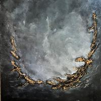 Quadro/dipinto su tela con tecnica materica