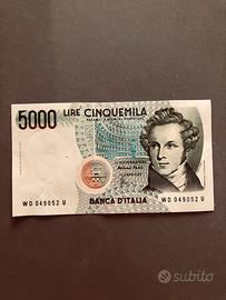 Banconota 5000 lire Bellini