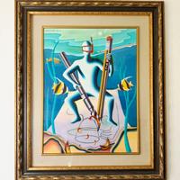 Quadro Mark Kostabi 45x61 con autentica