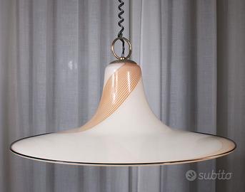 Lampadario Murano anni '70, space age. 62cm diam.