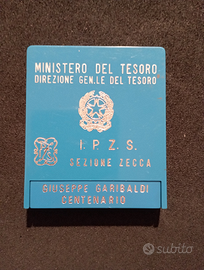 Moneta 500lire FdC Centenario G.Garibaldi 1982