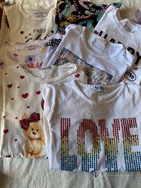 Lotto di 7 maglie  tg 6/7 manichr corte e lunghe