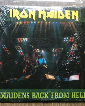 IRON MAIDEN 2 LP LIVE IN MILANO 1986 MAIDENS BACK