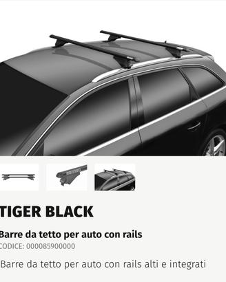 Barre da tetto TIGER BLACK Menabo