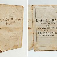 RIME SACRE estratte da La lira tasteggiata..  1656