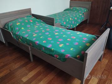 Coppia di lettini allungabili Ikea mod. Sundvik