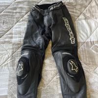 Pantalone in pelle moto alpinestars