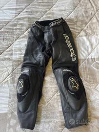 Pantalone in pelle moto alpinestars