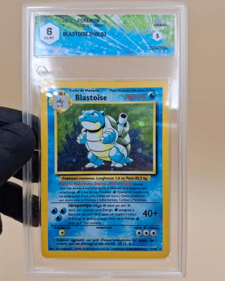 Pokémon Blastoise Holo 2/102 Set Base ITA GRAAD 6