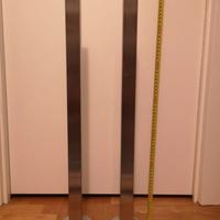 Coppia gambe acciaio per tavolo, Ikea Utby 70 cm