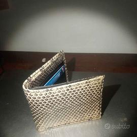 Portafoglio artigianale uomo, in pelle di pitone