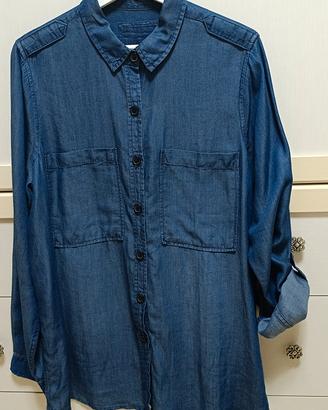 Camicia jeans donna maniche lunghe