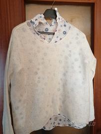 camicetta con maglioncino staccabile