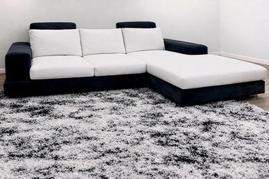 Divano Angolare LORY (Dondi Salotti) Nero / Bianco