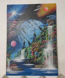 quadro dipinto con vernice spray 