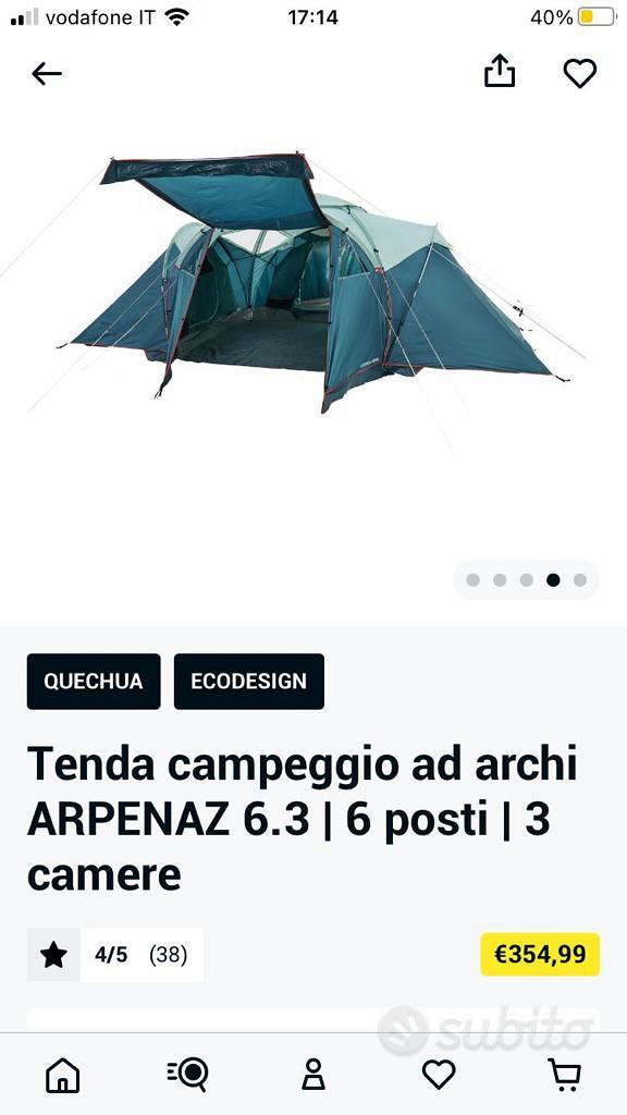 Tenda ad archi campeggio ARPENAZ FAMILY 4, 4 Posti 1 Camera QUECHUA