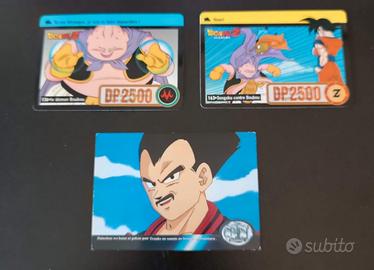Lotto 3 Card Vintage Dragon Ball Z GT - Bandai Car