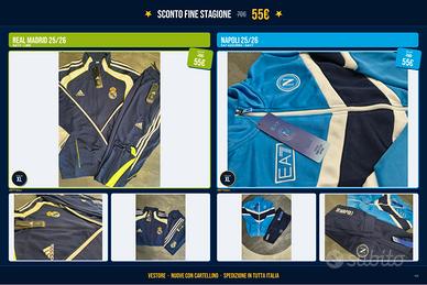 Tute Calcio 25/26 Nuove con cartellino - Saldo 55€