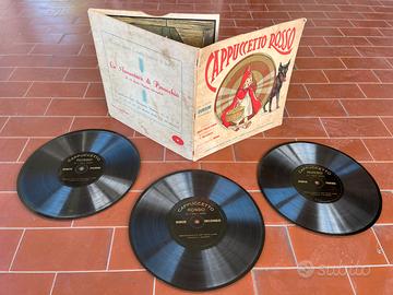 3 Dischi flessibili fiaba sonora Cappuccetto 1933