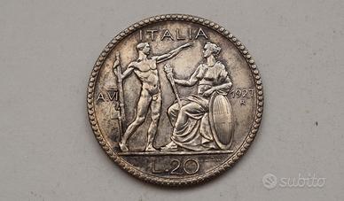 20 LIRE LITTORE 1927 VITTORIO EMANUELE III