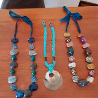 Trio Collane Altissima Qualità Artigianali Italy