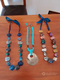 Trio Collane Altissima Qualità Artigianali Italy