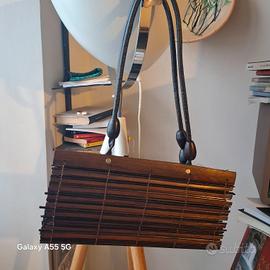 borsa vintage in legno