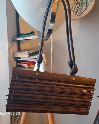 borsa vintage in legno