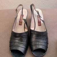 Sandali Susetta Blu Cuoio Made in italy t.39