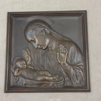 quadro bassorilievo Madonna con bambino 