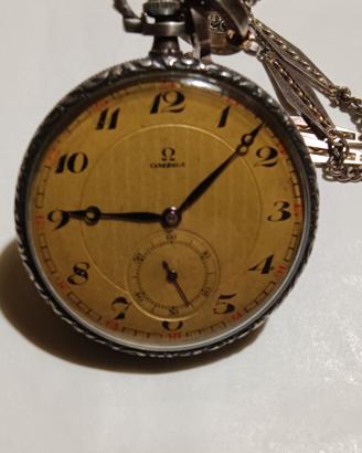 Orologio Omega  tasca argento meccanico 