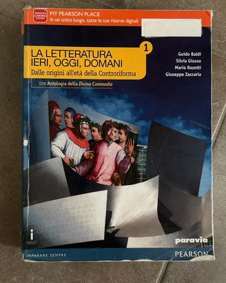 Libro italiano La letteratura ieri, oggi, domani 1