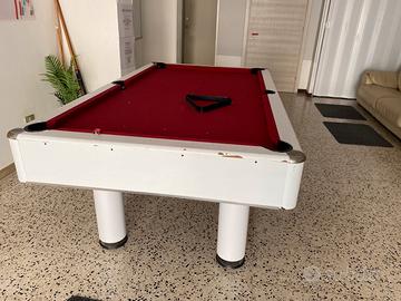 Biliardo FENICE BIANCO (panno rosso)