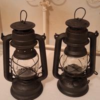 2 lanterne ad olio antiche