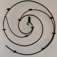 Candeliere a spirale ferro battuto
